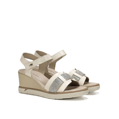 Sandalia para mujer Fluchos Smash con cuña y pedrería - F1975