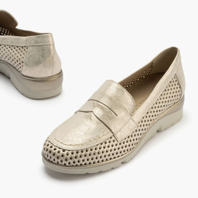 Zapato mocasín Pitillos para mujer de primavera calado - P10321