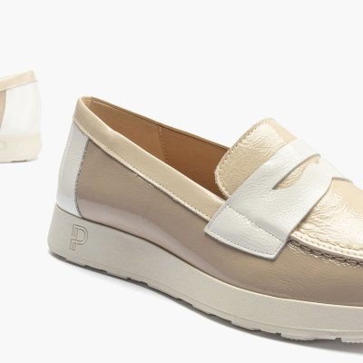 Zapato mocasín Pitillos multicolor en piel charol - P10420