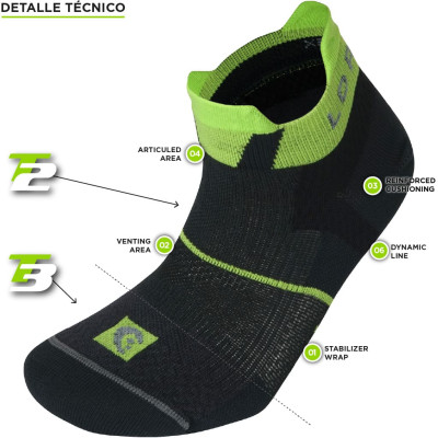 Calcetín Lorpen mujer Running T3 precisión Fit corto - L6210286