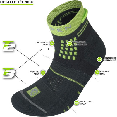 Lorpen calcetín mujer T3 Trail Running Padded Eco protección - L6210284