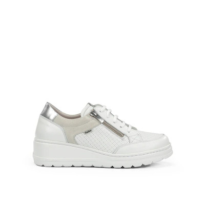 Fluchos Deportivo blanco Aqua en piel y cremallera mujer - F2173 Fluchos Deportivo blanco Aqua en piel y cremallera mujer - F2173