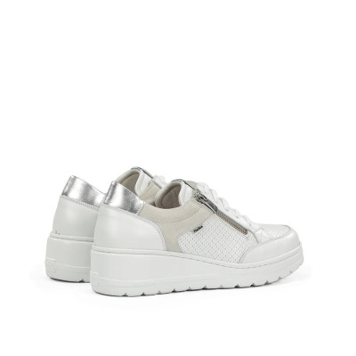 Fluchos Deportivo blanco Aqua en piel y cremallera mujer - F2173 Fluchos Deportivo blanco Aqua en piel y cremallera mujer - F2173