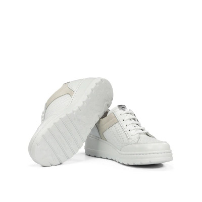 Fluchos Deportivo blanco Aqua en piel y cremallera mujer - F2173 Fluchos Deportivo blanco Aqua en piel y cremallera mujer - F2173