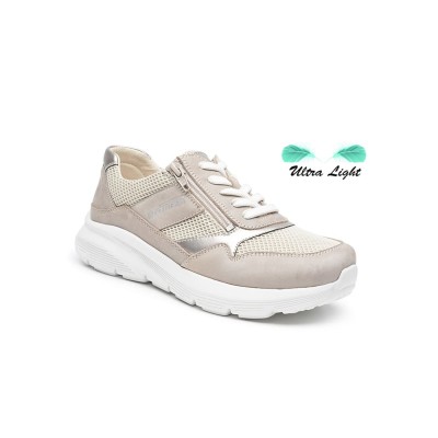 Deportiva de piel Gcomfort ancho especial con cremallera - Gc1623p