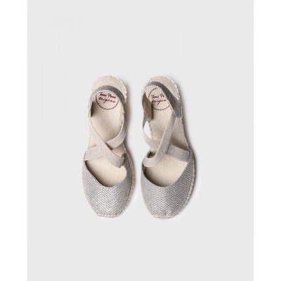 Alpargata de vestir artesanal Silvia Toni Pons cuña alta  oro - Tpsilviaso