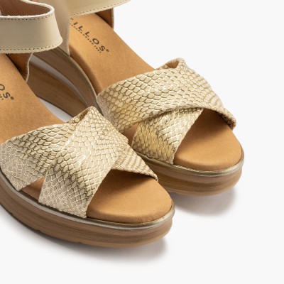 Sandalia de vestir con plataforma Pitillos y hebilla grande - P10355