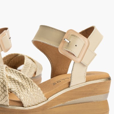 Sandalia de vestir con plataforma Pitillos y hebilla grande - P10355