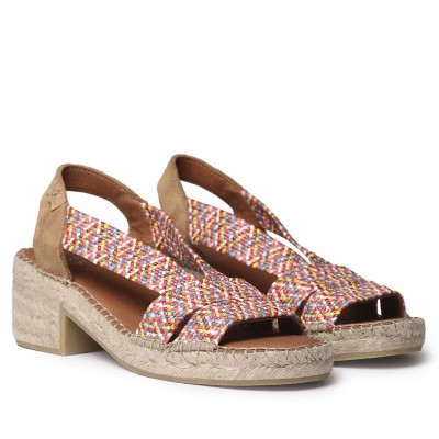 Dalyn alpargata con tacón de yute Toni Pons multi - Tpdalynm