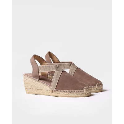 Alpargata cómoda Tona de Toni Pons en piel taupe mujer - Tptonat