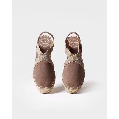 Alpargata cómoda Tona de Toni Pons en piel taupe mujer - Tptonat