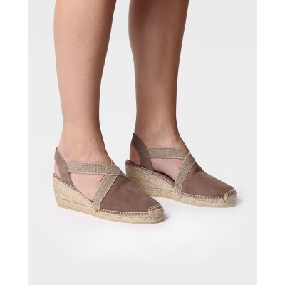 Alpargata cómoda Tona de Toni Pons en piel taupe mujer - Tptonat