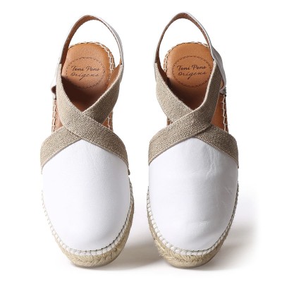 Alpargata artesanal Toni Pons Tossa en pial blanca - TpTossab