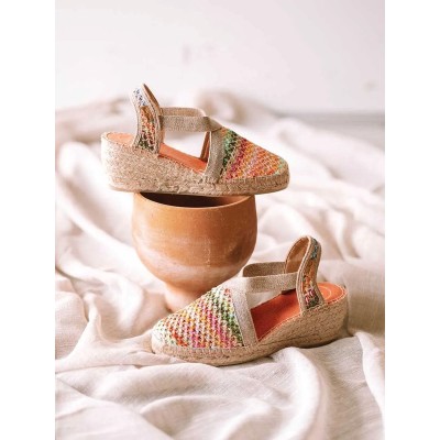 Toni Pons alpargatas de rafia multicolor con elásticos Terra - Tpterrama