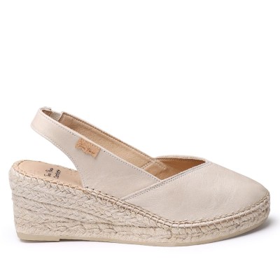 Alpargatas de mujer horma ancha Termal Toni Pons crudo - Tptermalc