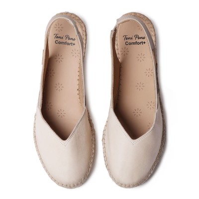 Alpargatas de mujer horma ancha Termal Toni Pons crudo - Tptermalc