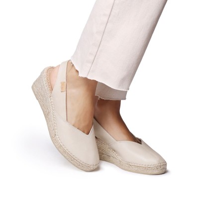 Alpargatas de mujer horma ancha Termal Toni Pons crudo - Tptermalc