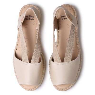 Tala Alpargatas anchas y cómodas de piel Toni Pons mujer - Tptalac