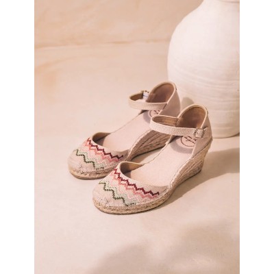 Alpargatas de mujer bordadas en punto de cruz Jessi Toni Pons - Tpjessiec