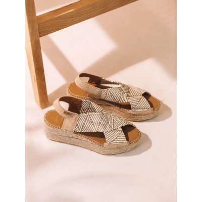 Toni Pons alpargatas artesanales Masái con plataforma para mujer - Tpmasaip