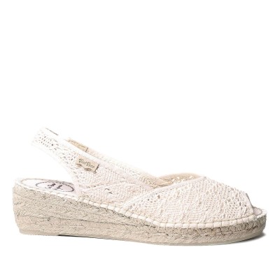 Alpargatas de ganchillo crudas estilos salón Toni Pons - Tpblancaad