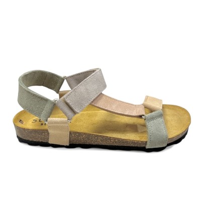 Sandalias de colores con tiras piel para mujer Biorelax - Bio520026