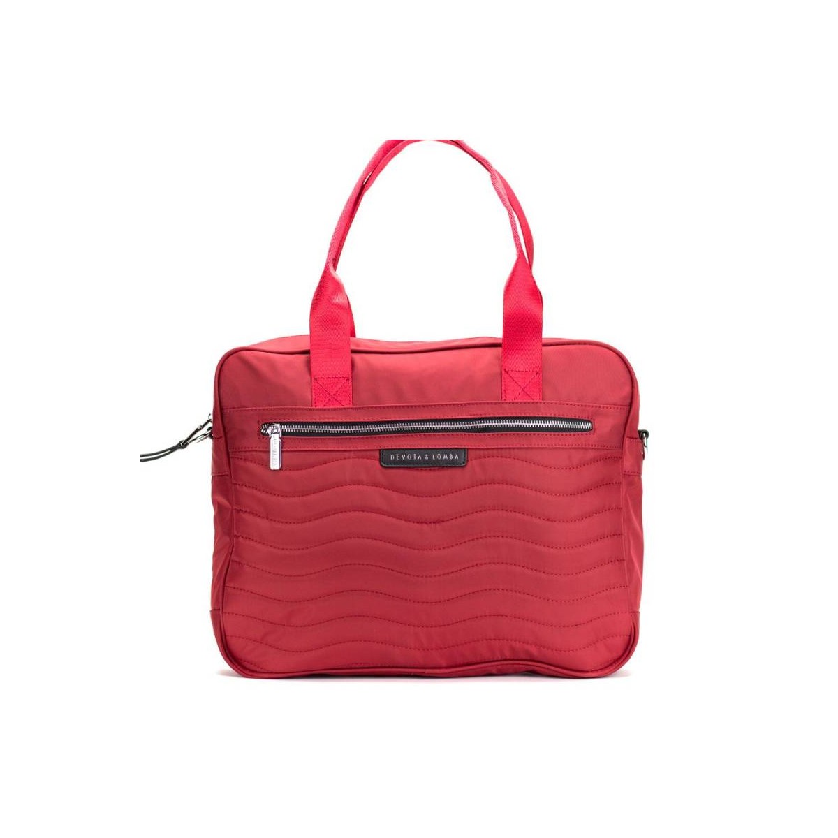 Devota & Lomba bolso portátil de tejido rojo beige Dl182208