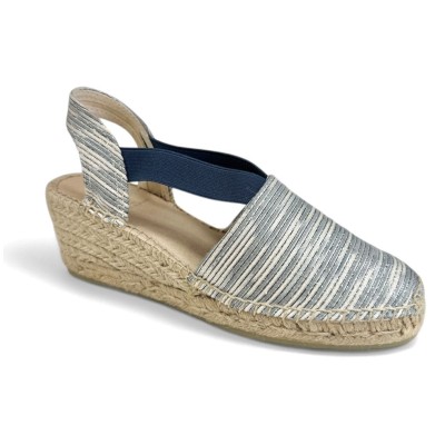 Alpargatas artesanales Anserioja con cuña cómoda y elásticos - As501