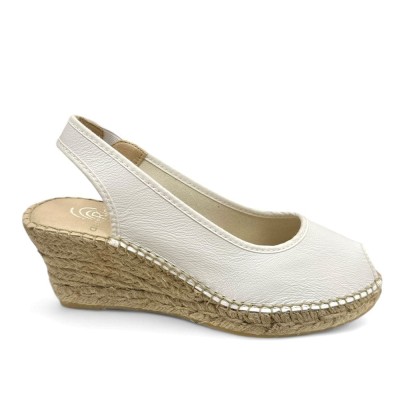 Alpargata artesanal Salón de piel Anserioja cosido a mano - As256