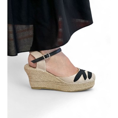 Alpargatas de yute artesanales con cuña y plataforma Anserioja - As885