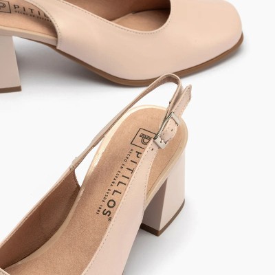 Zapato salón Pitillos para mujer con tacón alto piel rosa - P10494