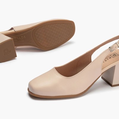 Zapato salón Pitillos para mujer con tacón alto piel rosa - P10494