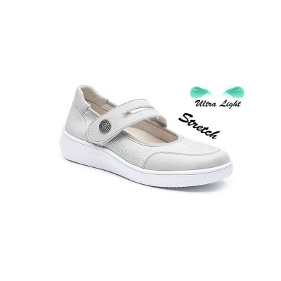 Gcomfort zapato Mercedes en piel gris pies delicados - Gc25291gs