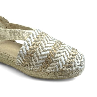 Alpargatas cómodas AnseRioja cuña baja en azul mujer - As404