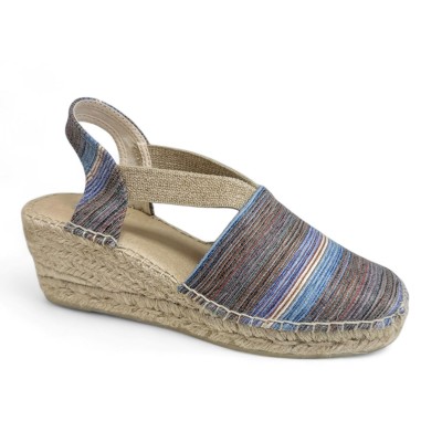 Alpargata artesanal cómoda mujer Anserioja con elásticos - As520