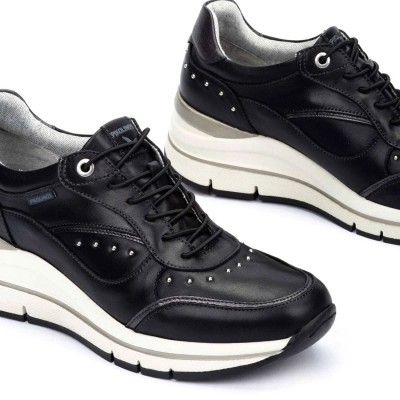 Deportivo Pikolinos Girona con cuña negro para mujer - Pk6548c2 Deportivo Pikolinos Girona con cuña negro para mujer - Pk6548c2