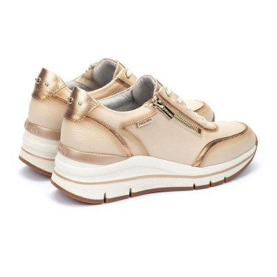 Deportivo cuña de piel negro Pikolinos Girona con cremallera mujer- Pk6602c1 Deportivo cuña de piel negro Pikolinos Girona con cremallera mujer- Pk6602c1