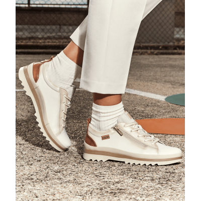 Deportivo Pikolinos Vigo para mujer con cremallera en nata - Pk6979c1 Deportivo Pikolinos Vigo para mujer con cremallera en nata - Pk6979c1