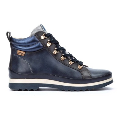 Pikolinos botin azul Vigo con cordones para mujer cuña baja - Pk8564c5 Pikolinos botin azul Vigo con cordones para mujer cuña baja - Pk8564c5