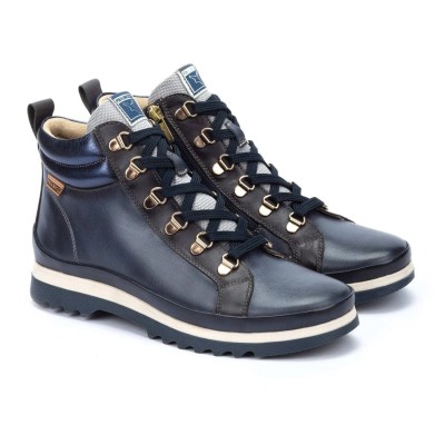 Pikolinos botin azul Vigo con cordones para mujer cuña baja - Pk8564c5 Pikolinos botin azul Vigo con cordones para mujer cuña baja - Pk8564c5