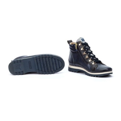 Pikolinos botin azul Vigo con cordones para mujer cuña baja - Pk8564c5 Pikolinos botin azul Vigo con cordones para mujer cuña baja - Pk8564c5