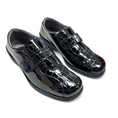 Notton zapato cómodo ancho especial para mujer piel charol - N0150