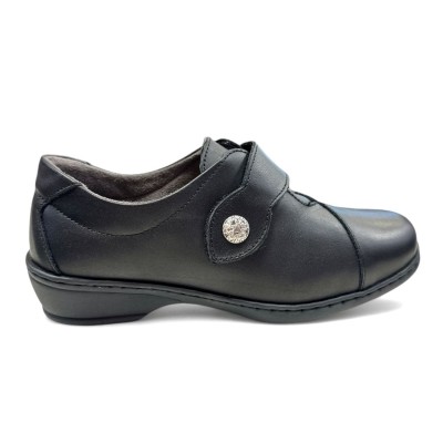 Notton zapatos cómodos para mujer en piel con velcro - N0961