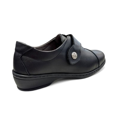 Notton zapatos cómodos para mujer en piel con velcro - N0961