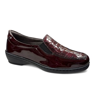 Zapatos mocasines bajos Notton para mujer en piel charol - N1461