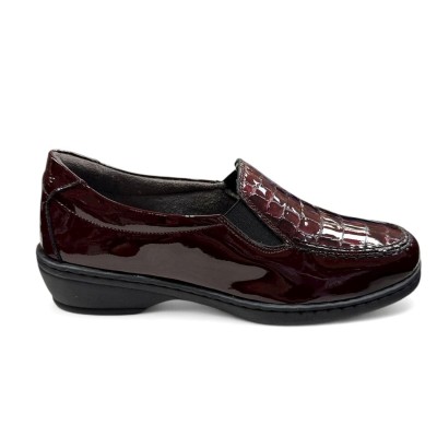 Zapatos mocasines bajos Notton para mujer en piel charol - N1461