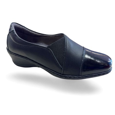 Zapatos mocasines anchos y comodos Notton para mujer de piel - N0860