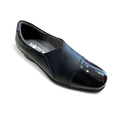 Zapatos mocasines anchos y comodos Notton para mujer de piel - N0860