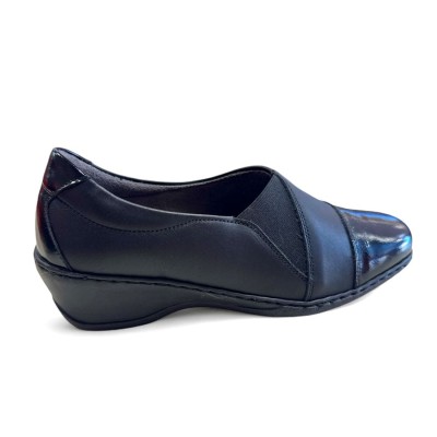 Zapatos mocasines anchos y comodos Notton para mujer de piel - N0860