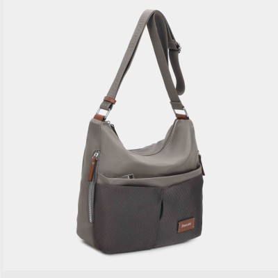 Bolso amplio de hombro para mujer Louise en gris - Cnp20852 Bolso amplio de hombro para mujer Louise en gris - Cnp20852